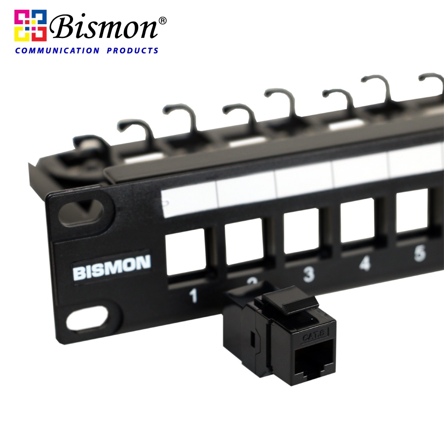Cat.5e Panel Mounted Snap-In Inline Coupler (ตัวเมีย สำหรับ แผงจัดสายแบบเปล่า)